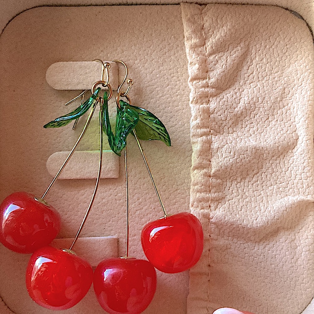 Cherry Statement Earrings - image 2